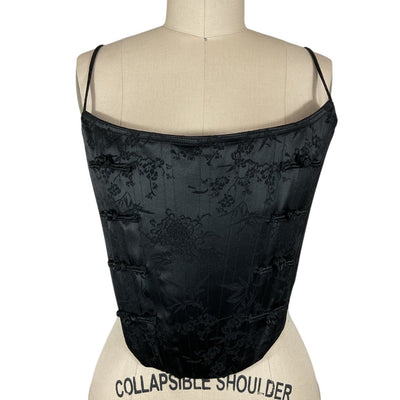 Sau Lee Jacquard Black Nadia Corset Top Size 6