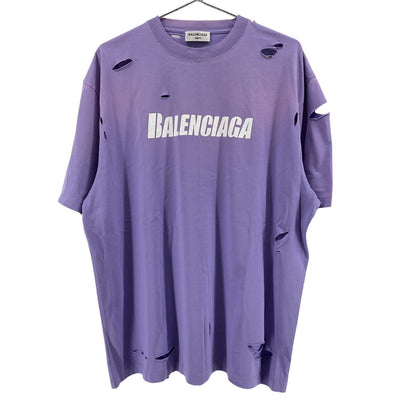 Balenciaga Purple Caps Jersey T Shirt Size S