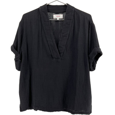 Xirena Textured Black Avery Blouse Size L