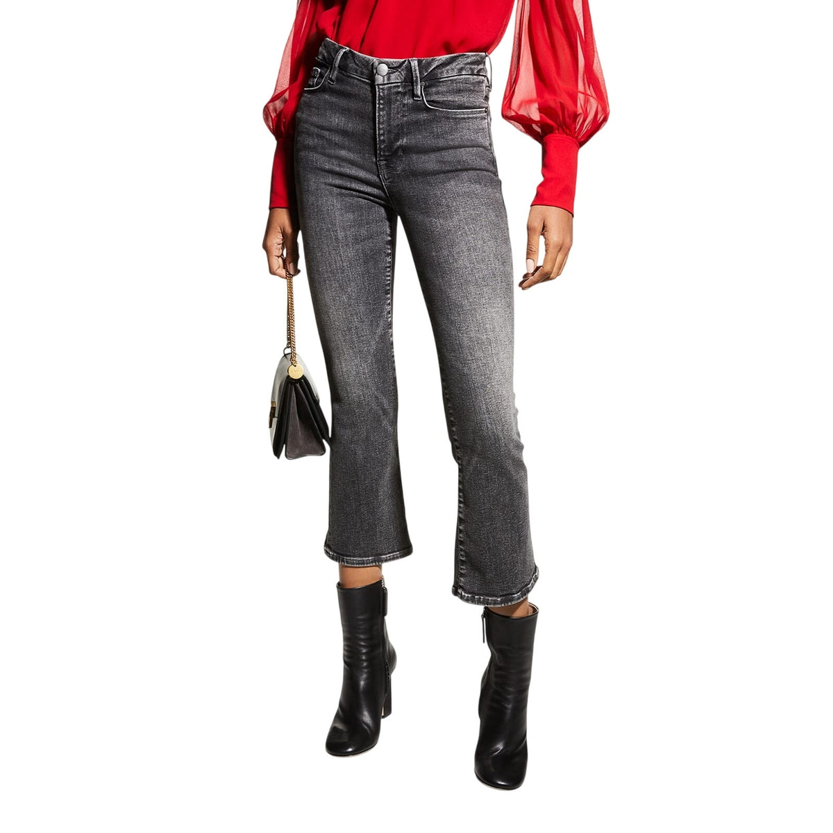 Frame Sleek Hughes Le One Crop Mini Boot Jeans Size 1 Pants