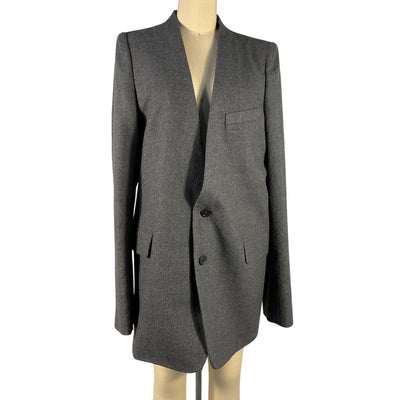 Ann Demeulemeester Oversized Gray Two-Button Blazer Size IT 44 / US 8
