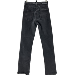 Mother High Rise Black Rider Skimp Straight Leg Denim Jeans Size 24