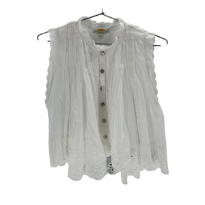 Farm Rio White Cotton Sleeveless Blouse Size XS