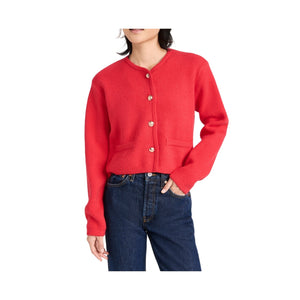 Line & Dot Cozy Red Benni Cardigan Size M