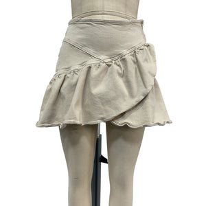 Mother Ruffled Beige Minx Mini Skirt Size 29