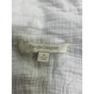 Favorite Daughter Textured White Tied And True Blouse Size M