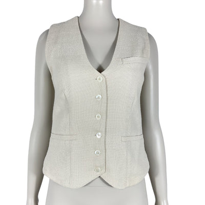 Staud Tailored Sand Brett Vest Size S