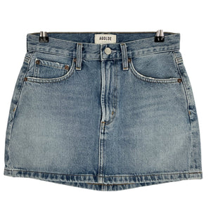 Agolde Classic Blue Liv Mini Skirt Size 24