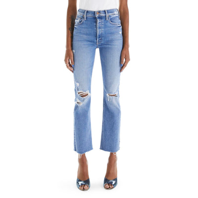 Mother Distressed Blue Tripper Ankle Denim Jeans Size 28