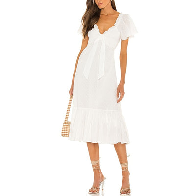 Cleobella Romantic White Ashlyn Midi Dress Size M