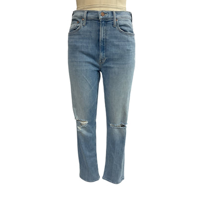 Mother High Rise Skinny Distressed Dreamer Rider Denim Jeans Size 29