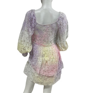 Loveshackfancy Lace Multi Tie Dye Alela Dress Size 6