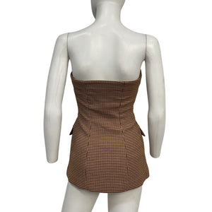 Favorite Daughter Tailored Brown Phoebe Bustier Top Size 2 NWT