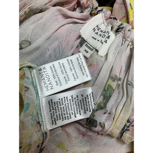 Hemant And Nandita 'Teien' Pink Viscose Caftan Dress Size XS