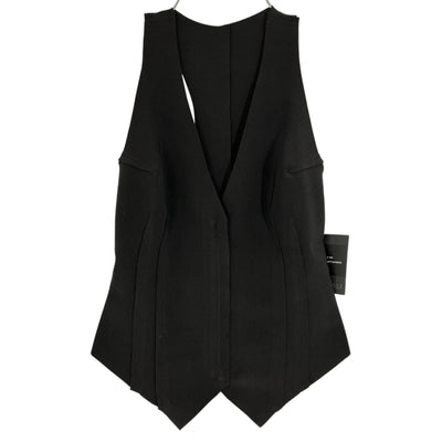 Norma Kamali Tailored Black Simple Vest Size XXS NWT