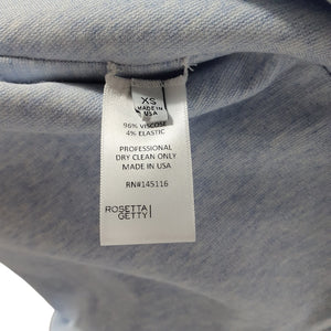 Rosetta Getty Minimalist Blue Crossover Melange Jersey Size S Top