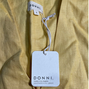 Donni Lightweight Yellow Button Front Vest Size S NWT