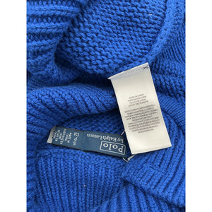 Ralph Lauren Cozy Blue Layered Collar Size S Cotton Sweater