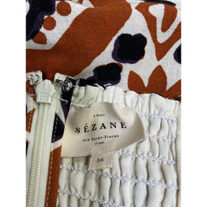 Sézane 'Jarred' Brown Cotton Dress Size 36