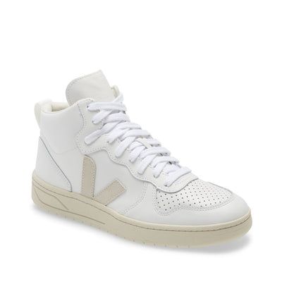 Veja Minimalist White V-15 Mid Sneakers Size 8