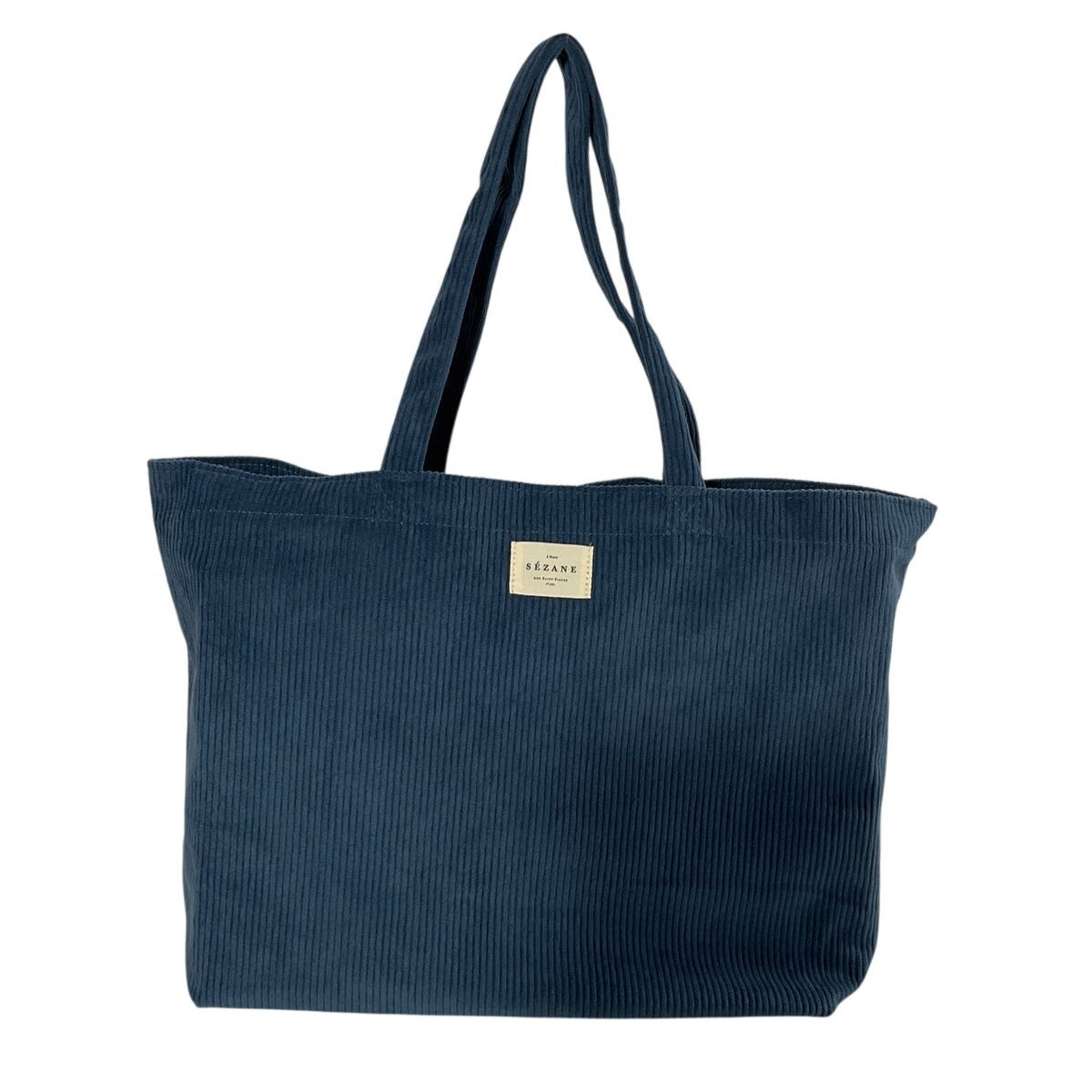 Sézane Corduroy Blue Tote Bag