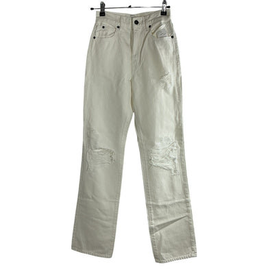 Slvrlake Distressed Ivory London Denim Jeans Size 23 NWT