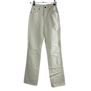 Slvrlake Distressed Ivory London Denim Jeans Size 23 NWT