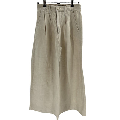 Mother Pleated Cream Pouty Prep Heel Pants Size 25