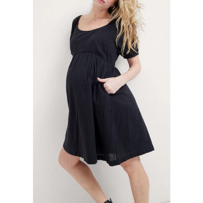 Hatch 'The Lola' Black Cotton Blend Mini Dress Size 2