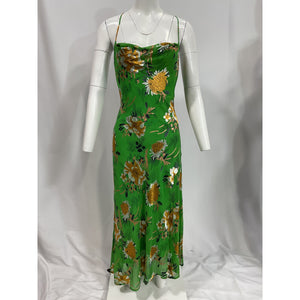 Astr The Label 'Gaia' Green Satin Dress Size L