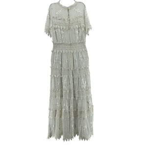 Tularosa Embroidered White Emmeline Dress Size XS
