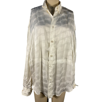 Balenciaga Jacquard Off White Bb Licensing Shirt Size 1