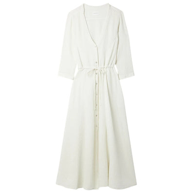 Honorine Textured Ecru Georgia Midi Dress Size Large