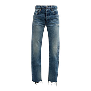 Moussy Distressed Blue Sundown Straight Denim Jeans Size 23