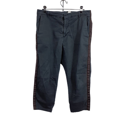 Nili Lotan Cropped Tapered Black Twill Size L Pants