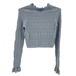 Tularosa Pointelle Blue Lana Sweater Size XS