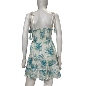 Loveshackfancy Floral Magic Turquoise Olani Dress Size L