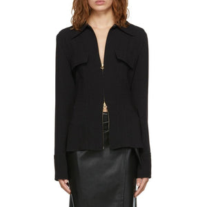 Nanushka Tailored Black Zip Front Jacket Size XXS