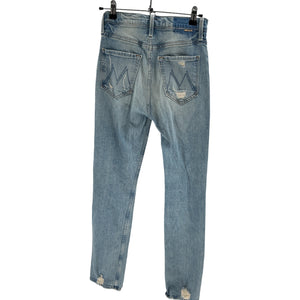 Mother Distressed Blue High Waisted Rider Skimp Denim Jeans Size 25