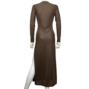 Staud Sheer Brown Cleo Dress Size XS