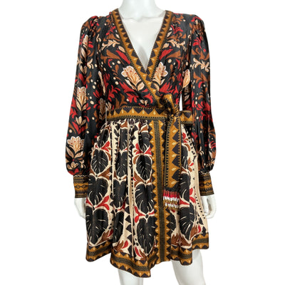 Farm Rio Printed Multicolor Tapestry Garden Mini Dress Size S