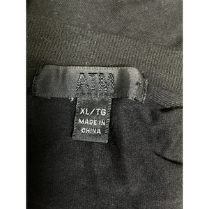 Atm Anthony Thomas Melillo Ruched Black Matte Jersey Mini Dress Size XL