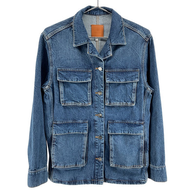 Anine Bing Denim Arctic Blue Alden Jacket Size M