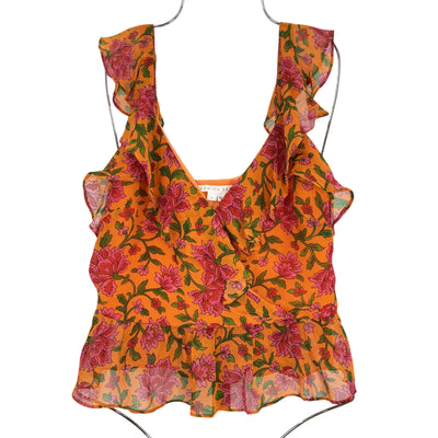 Veronica Beard Floral Multicolor Randa Top Size 4