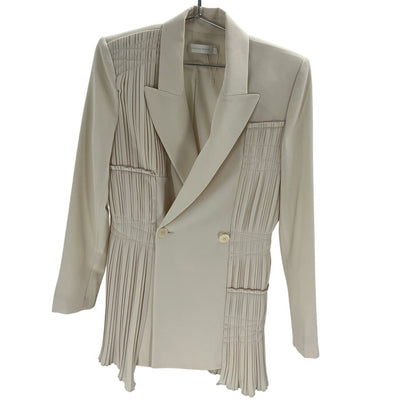 Simkhai Pleated Beige Lizzie Blazer Size 4