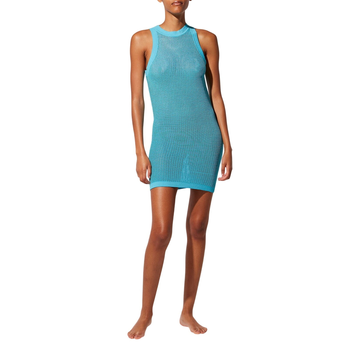 Solid & Striped Textured Turquoise Racerback Dress Size XS