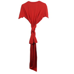 L'Academie Knotted Red Orange Nani Mini Size S Dress