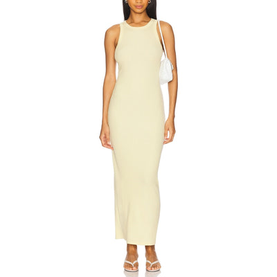 Sprwmn Ribbed Butter Racer Maxi Dress Size XS