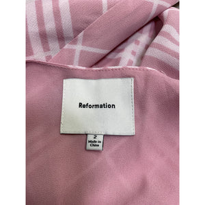 Reformation 'Ceara' Pink Viscose Dress Size 2