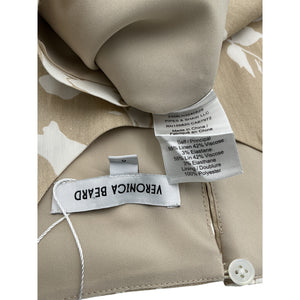 Veronica Beard Floral Beige Clarendon Linen Blend Tank Size 0 Top